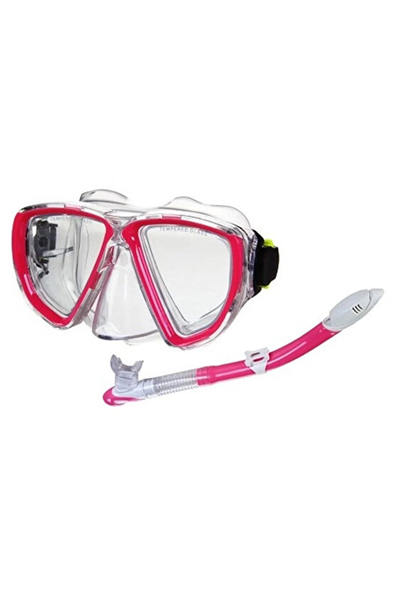 Havuz ve Deniz Kullanımına Uygun Yüzücü Maske Snorkel Şnorkel Şınorkel Set