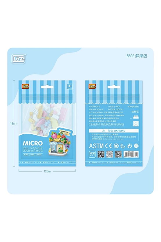 120 Parça LOZ Blok Oyuncak Mini Meyve Dükkanı