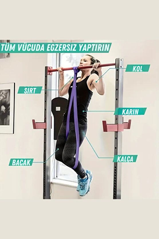 Latex Güç Bandı Direnç Lastiği Fitness Pilates Kondisyon Bandı