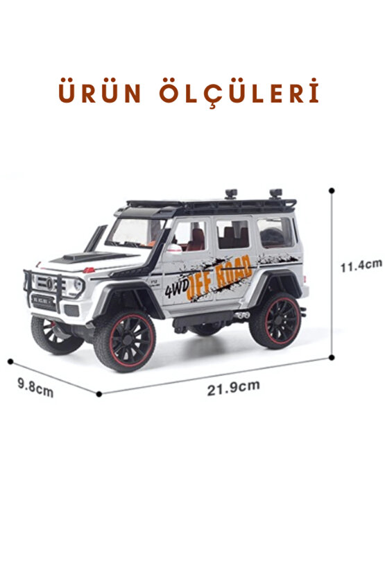 Çek-Bırak Lüks G Kasa Buhar Çıkaran Sesli Işıklı Kapıları ve Bagajı Açılabilen Oyuncak Araç Die-Cast