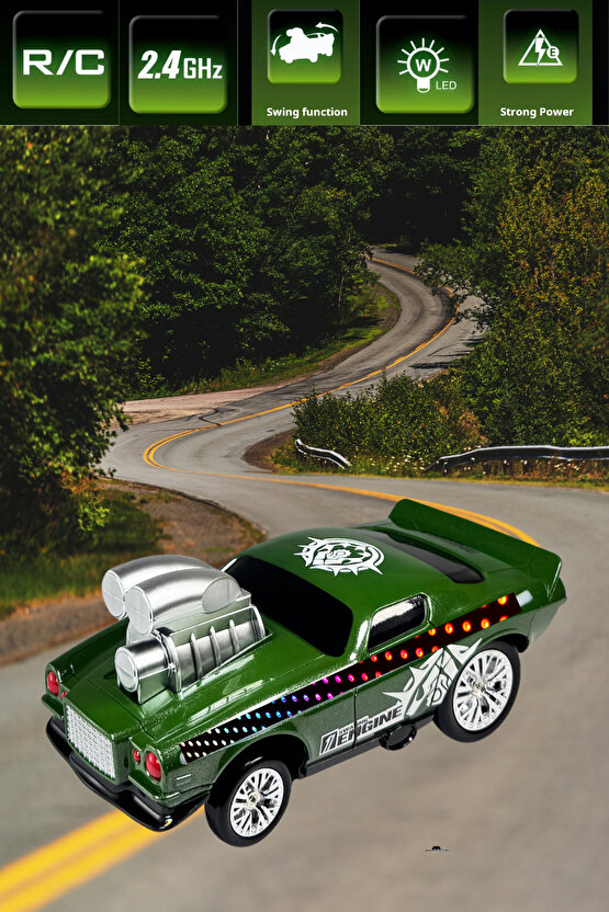 Uzaktan Kumandalı Full Fonksiyon Şarjlı Işıklı 2.4g Çılgın Süspansiyon Renkli Drift Araba 15 Km Hız