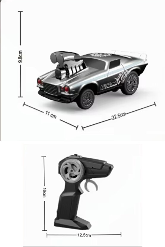 Uzaktan Kumandalı Full Fonksiyon Şarjlı Işıklı 2.4g Çılgın Crazon Led Işıklı Drift Araba 15 Km Hız