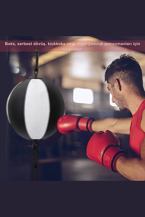 Punchingball Topu Lastikli Boks Kick Boks ve Yumruk Antremanlarına Uygun Pompa ve Kanca Dahil