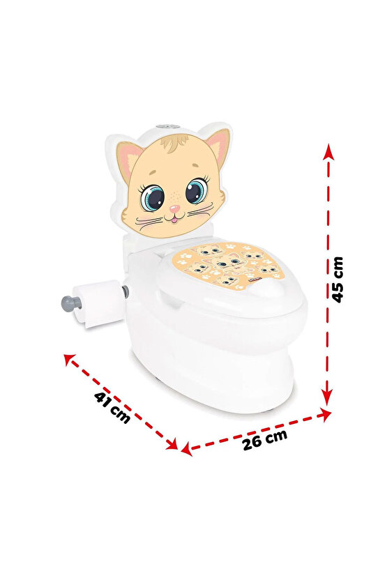 Sesli Işıklı Sifon Sesi Bebekler ve Çocuklar İçin Eğitici Tuvalet Eğitimi Klozet Hazneli Lazımlık