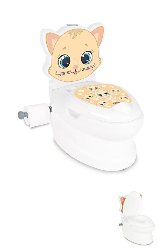 Sesli Işıklı Sifon Sesi Bebekler ve Çocuklar İçin Eğitici Tuvalet Eğitimi Klozet Hazneli Lazımlık