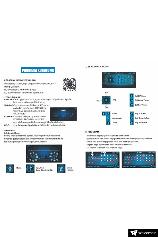 Eğlendirici Akıllı Kumandalı Şarjlı İnteraktif Akıllı Büyük Robot Müzik Hikaye ve Eğitici Özellikler