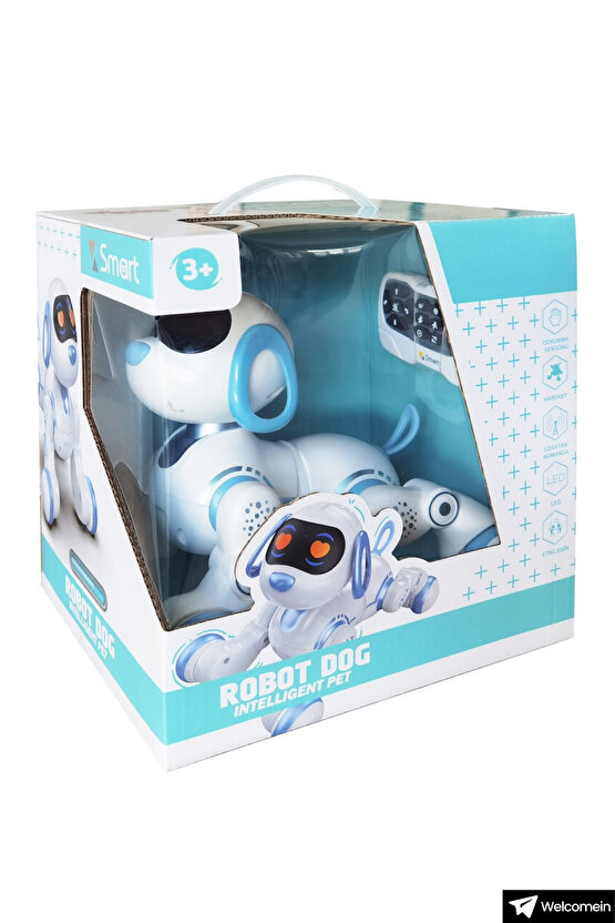 Oyuncak 30 Fonksiyon Uzaktan Kumandalı Şarjlı Sesli Işıklı Dokunma Algılama Programlama Robot Köpek