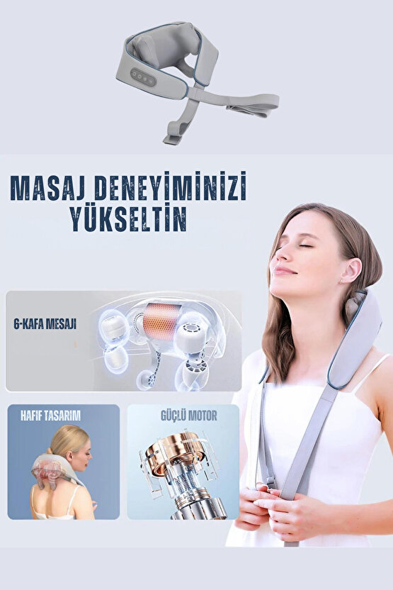 İnsan Eli Hissi Veren Şarjlı Masaj Aleti Ovmalı, Boyun, Sırt Ve Bacak Kablosuz Masaj Cihazı