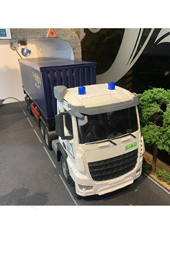 Oyuncak 2.4GHz Uzaktan Kumandalı 1:12 Ölçek Işıklı ve Sesli Konteynerlı Tır - Şarjlı Dorseli Tır