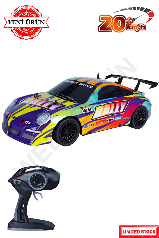 Oyuncak 2.4Ghz Uzaktan Kumandalı 1:10 Ölçek Şarjlı Dev Boy RC Ralli Araba