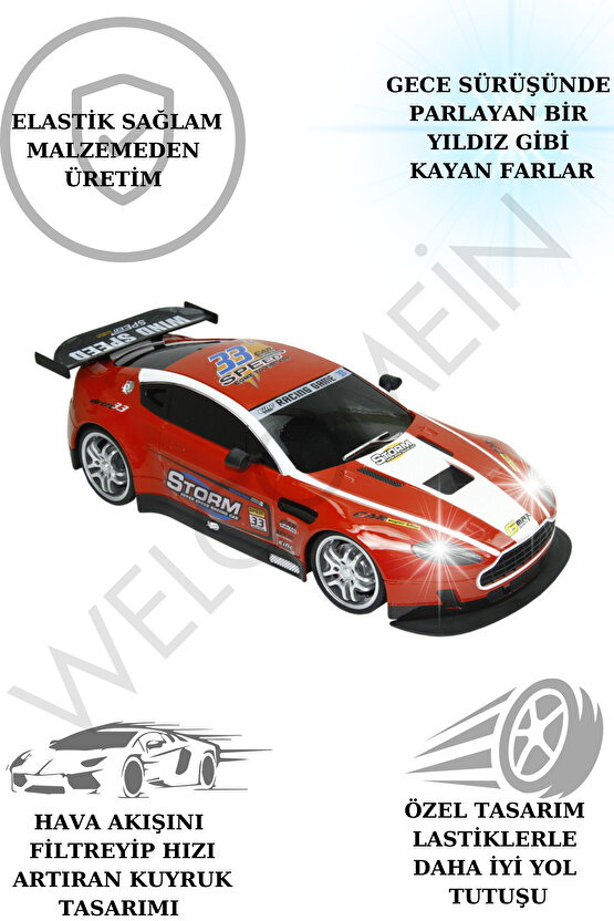 Oyuncak Kutulu Uzaktan Kumandalı Drift atabilen Full Fonksiyon Şarjlı Işıklı 1:12 Ralli Arabası