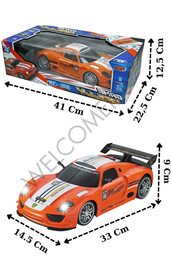 Oyuncak Kutulu Uzaktan Kumandalı Drift atabilen Full Fonksiyon Şarjlı Işıklı 1:12 Ralli Arabası