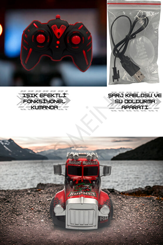 Oyuncak Araba 2.4 Ghz Uzaktan Kumandalı Full Fonksiyon Buhar Çıkartan Ve Drift Atabilen Tır