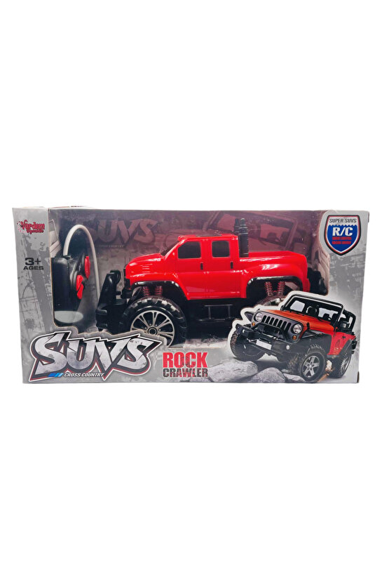 Oyuncak 1:18 Uzaktan Kumandalı Şarjlı Super Suvs Rock Crawler Işıklı Araba