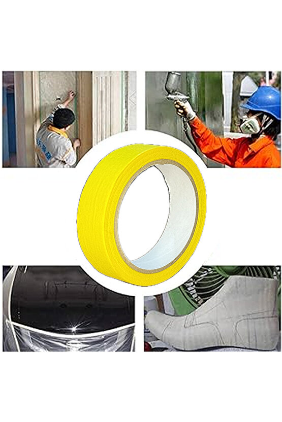 Renkli Maskeleme Kağıt Bant Boya Bandı 24mmx20mt Sarı