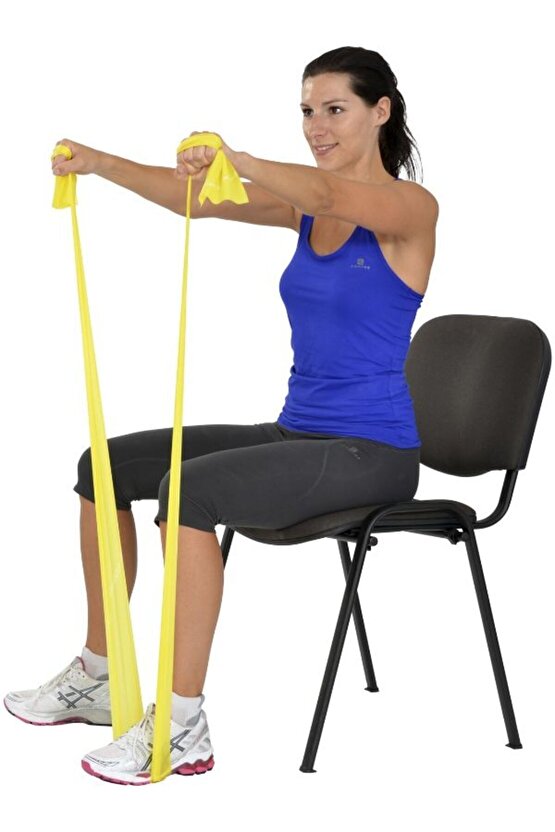 Pilates Yoga Egzersiz Bandı Theraband Sarı Renk Hafif 1.5 m