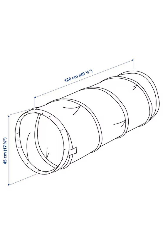 Dvargmas Oyun Tüneli - 126 Cm - Mavi  Yeşil