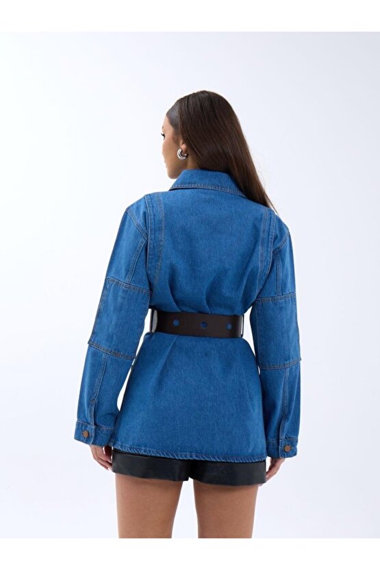 MODAVERA 6578 KOT CEKET-MAVİ