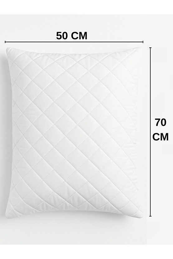 2Li 800 GR Klimalı Mikrofiber Kapitone Yastık Yumuşak Antialerjik Makine Yıkanabilir Desenli 50x70