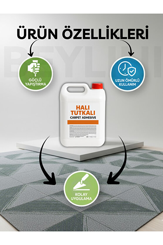 1 KG 1,5L Halı Tutkalı Karo Halıfleks Halı Yapıştırıcısı Halı Zemin PVC HızlıYapıştırıcı