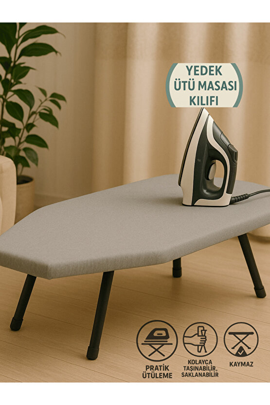 Mini Ütü Masası Pratik Konforlu Taşınabilir Portatif Hafif Asılabilir Seyahat Kompakt Ütü Masa 40x90