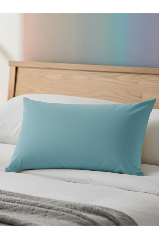 2 li Yastık Kılıfı Seti Renkli Ütülenebilir Dayanıklı Yırtılmaz Soft Premium Düz Fermuarlı 50x70 CM