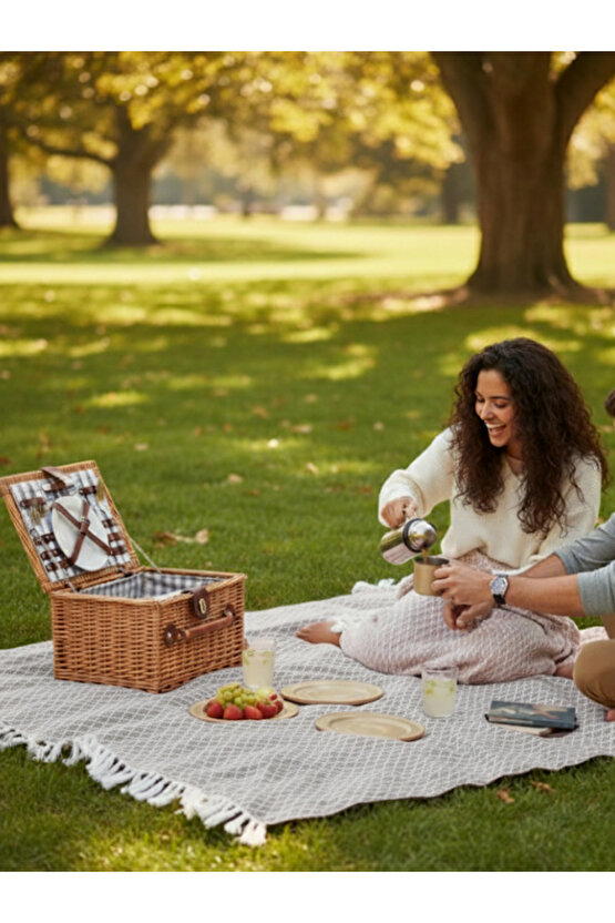 Çok Amaçlı Örtü Koltuk Çekyat Kilim Yatak Piknik Örtüsü Zemin Kaplama Yıkanabilir Saçaklı 170x200 CM