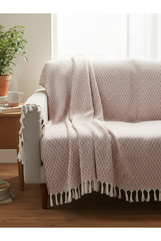 Çok Amaçlı Örtü Koltuk Çekyat Kilim Yatak Piknik Örtüsü Zemin Kaplama Yıkanabilir Saçaklı 170x200 CM