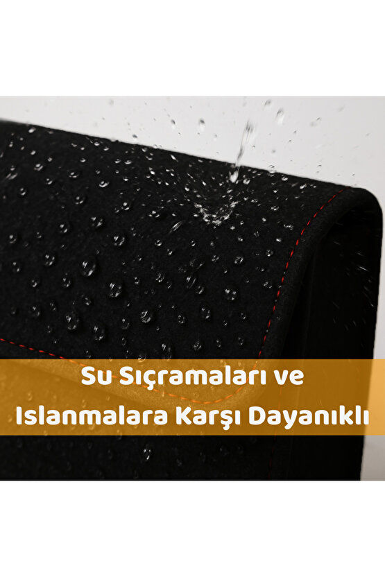 Beylini Premium Keçe Araç Bagaj Organizeri Suya Dayanıklı Pratik Taşınabilir Katlanabilir Siyah