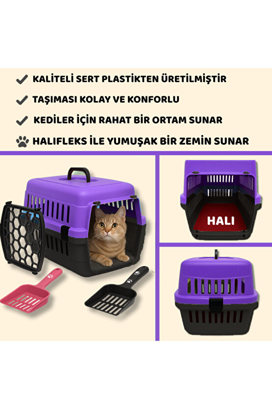 Kedi Köpek Taşıma Kutusu Yumuşak Zemin Portatif Seyahat Kürekli Evcil Hayvan Çantası 28x33x45cm