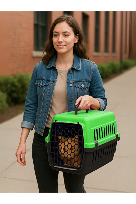 Kedi Köpek Taşıma Kutusu Yumuşak Zemin Portatif Seyahat Kürekli Evcil Hayvan Çantası 28x33x45cm