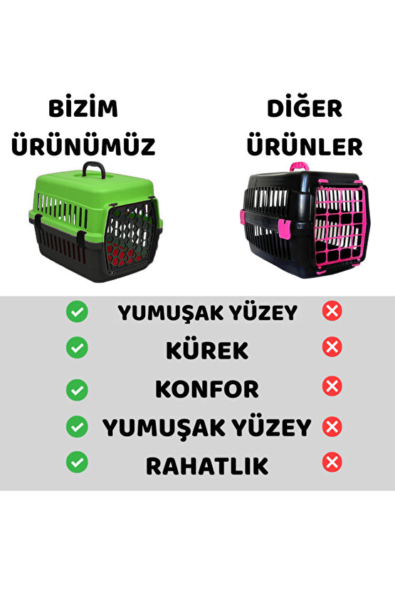 Kedi Köpek Taşıma Kutusu Yumuşak Zemin Portatif Seyahat Kürekli Evcil Hayvan Çantası 28x33x45cm