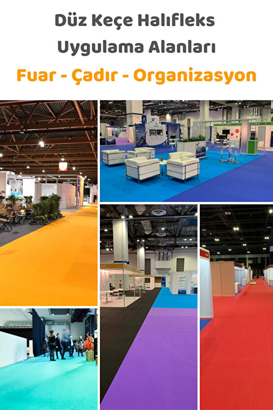 Halıfleks Zemin Yer Kaplama 3 mm Kalınlığında Rip Halı Duvardan Duvara Halıflex Organizasyon Davet