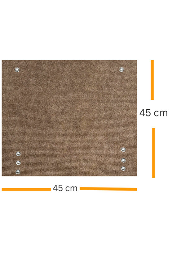 Dayanıklı Karavan Basamak Halısı  Kolay Temizlenebilir  Yırtılmaz Koruyucu Halı (45x45 - Deve Tüyü)