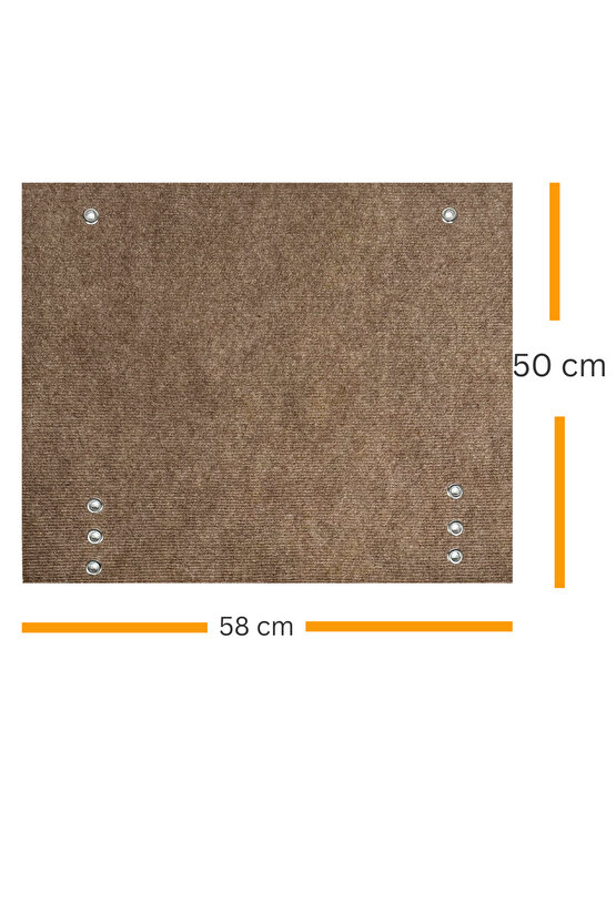 Dayanıklı Karavan Basamak Halısı  Kolay Temizlenebilir  Yırtılmaz Koruyucu Halı (58x50 - Deve Tüyü)