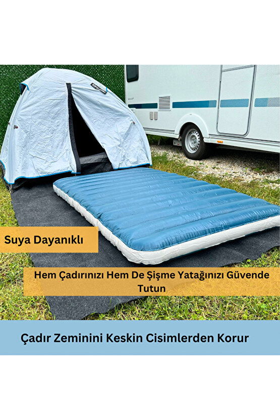 Kamp Matı Çadır Halısı Kaymaz Su Geçirmez Zemin Koruyucu Çadır İçi Dışı Kullanıma Uygun