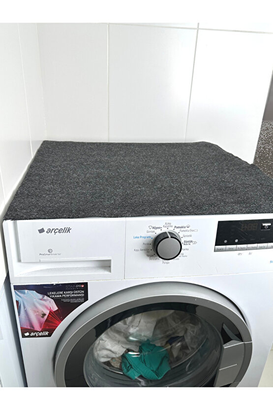 Beylini Çamaşır Makinası Örtüsü Koruma Matı Kaymaz Taban Sıvı Geçirmez Yıkanabilir