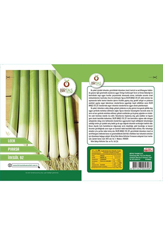 Birtaş Inegöl 92 Pırasa Tohumu