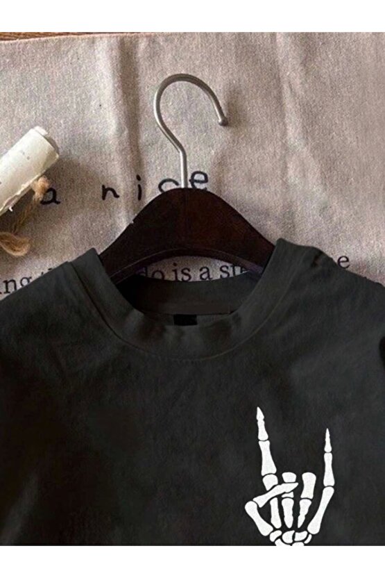 Erkek Baskılı Oversize T-shirt - Siyah