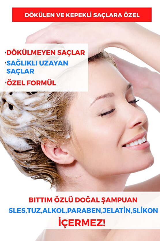 Tuzsuz Dökülen Ve Kepekli Saçlara Özel Bıttım Özlü Bitkisel Şampuan 400 ml
