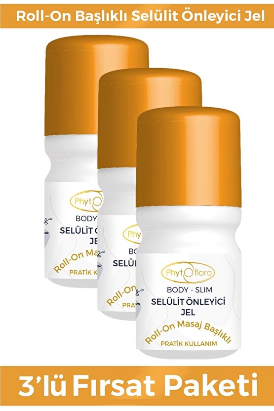 3 Adet Roll-on Masaj Başlıklı Selülit Ve Çatlak Jeli