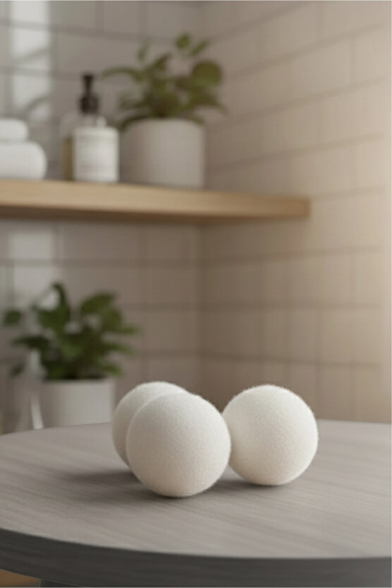 3lü Çamaşır Yün Kurutma Topu