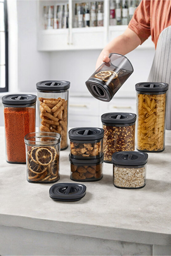 6lı Locko Kilitli Sızdırmaz Saklama Kabı Vakumlu Erzak Kabı 1,4 L