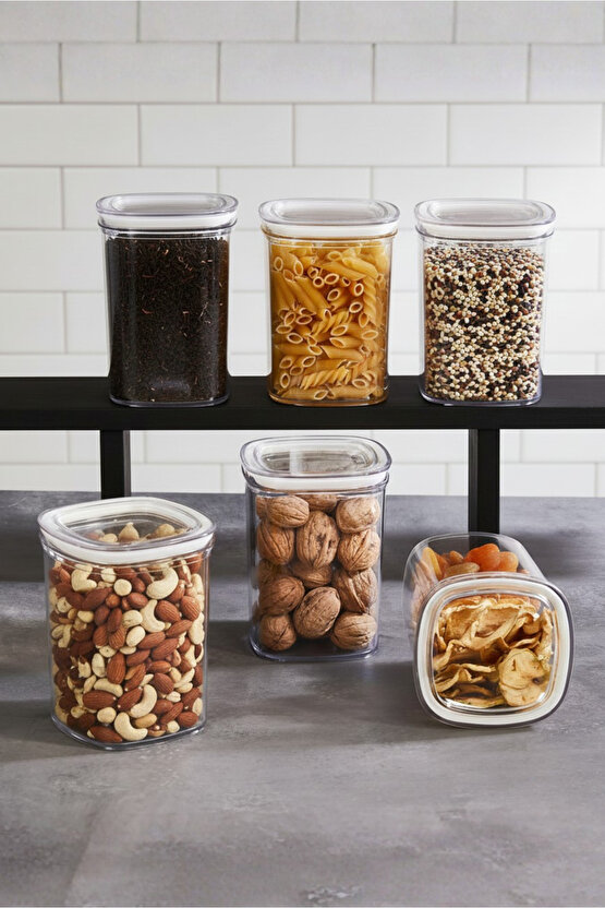 6lı Clario Sızdırmaz Saklama Kabı Vakumlu Erzak Kabı 1,4 L