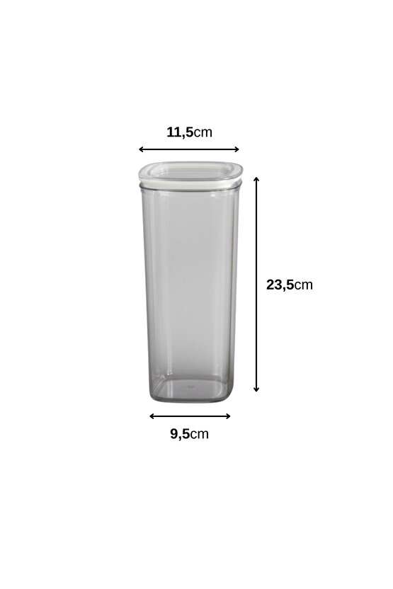 6lı Clario Sızdırmaz Saklama Kabı Vakumlu Erzak Kabı 2L