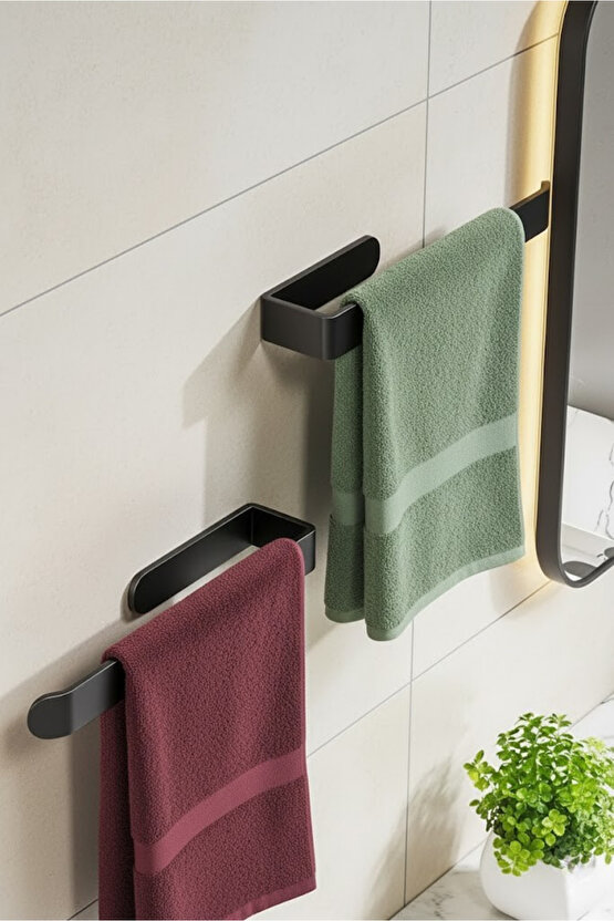 Yapışkanlı Duvar Tipi Metal Havluluk – Modern Kağıt Havlu Tutucu - Havlu Askısı