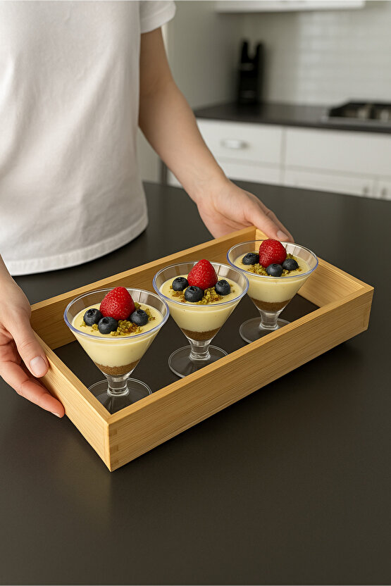 Plastik Tatlı Sunum Bardağı | 6lı Mika Tatlı Dondurma Puding Kasesi (CAM DEĞİLDİR)