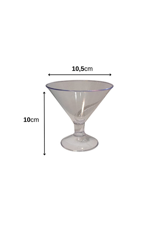 Plastik Tatlı Sunum Bardağı | 6lı Mika Tatlı Dondurma Puding Kasesi (CAM DEĞİLDİR)