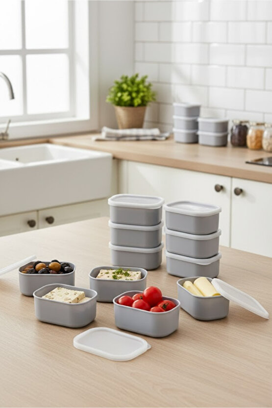 6’lı Kapaklı Saklama Kabı Seti - Küçük Boy - Porsiyonluk - Kahvaltılık Çerezlik