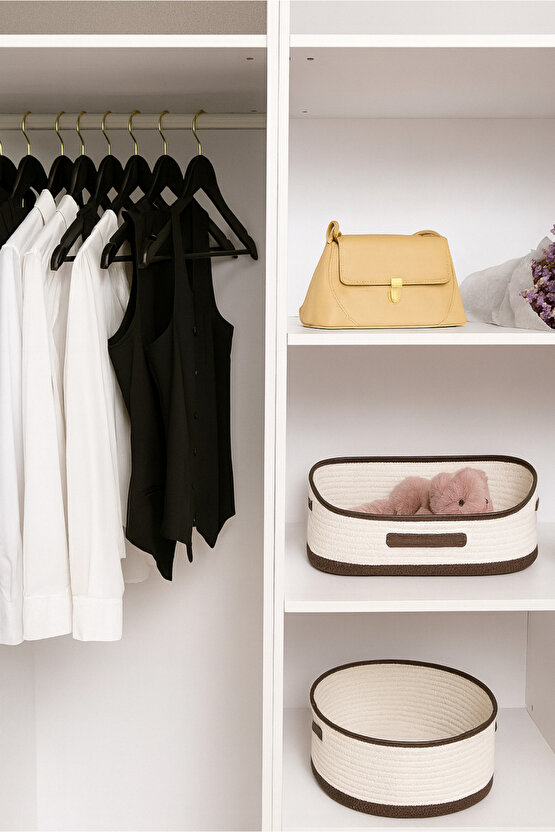 12 Adet - Ahşap Görünümlü Plastik A Kalite Elbise Askısı Tshirt Pantolon Askı